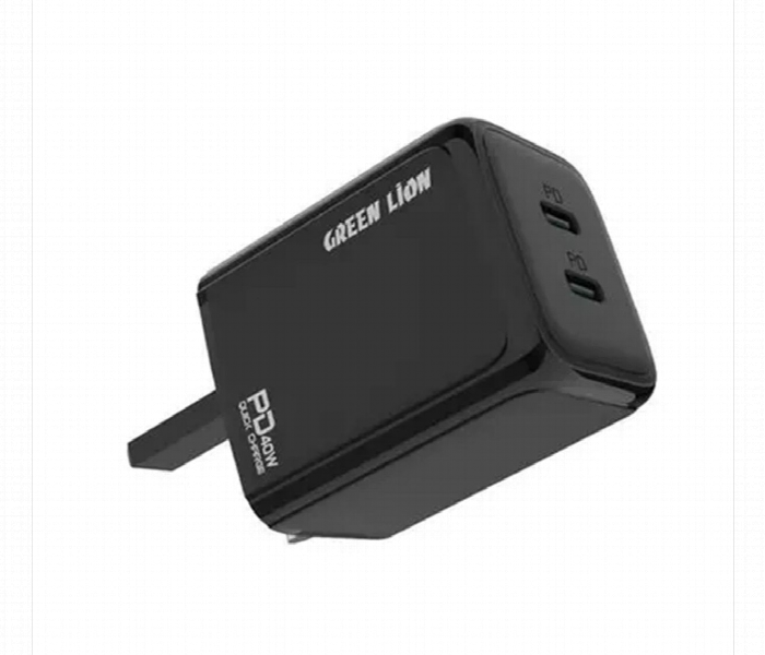 Green Lion 40W Dual Pd Wall Charger  Black - Zoom Image 3