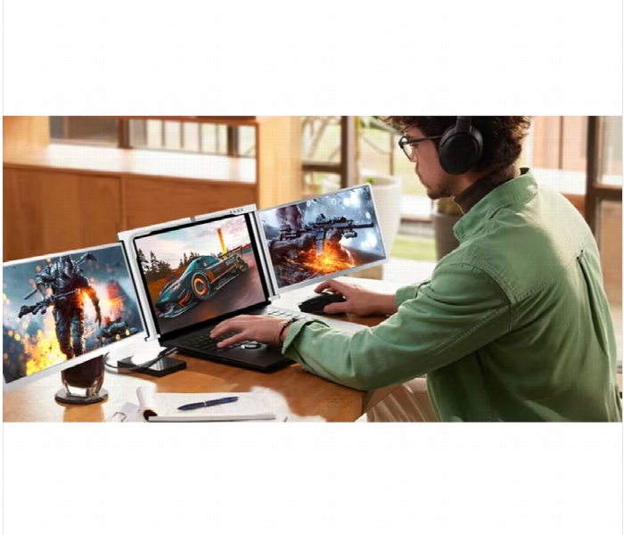 Powerology 13.3 Portable Dual Screen Laptop Moniter - Zoom Image 3