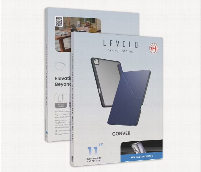 Levelo Conver Clear Back Hybrid Ipad Air 11 Inch 2024 Case Blue - Zoom Image 5