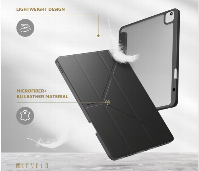 Levelo Conver Clear Back Hybrid Ipad Air 13Inch  2024 Case Black - Zoom Image 4
