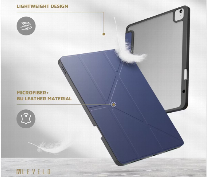 Levelo Conver Clear Back Hybrid Ipad Air 13 Inch  2024 Case Blue - Zoom Image 2