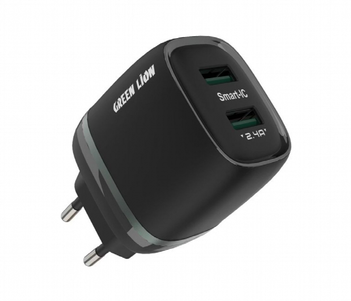 Green Lion Dual Usb 12W Wall Charger With Usb A To Usb C Cable Eu - Zoom Image 1