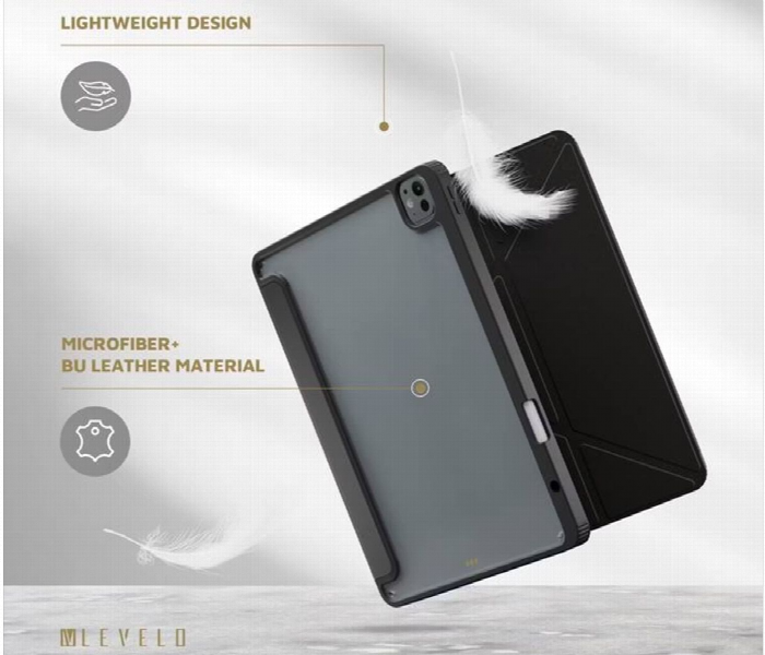 Levelo Conver Clear Back Hybrid Ipad Pro 11 Inch 2024 Case Black - Zoom Image 2