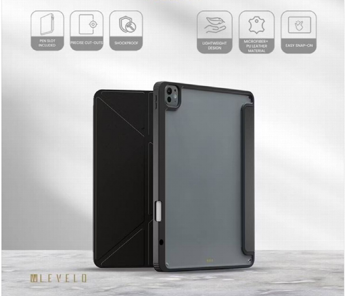 Levelo Conver Clear Back Hybrid Ipad Pro 11 Inch 2024 Case Black - Zoom Image 4