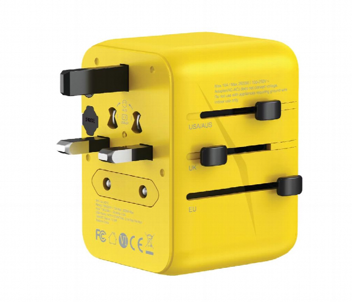 Green Lion 12W Universal Travel Adapter Yellow - Zoom Image 2
