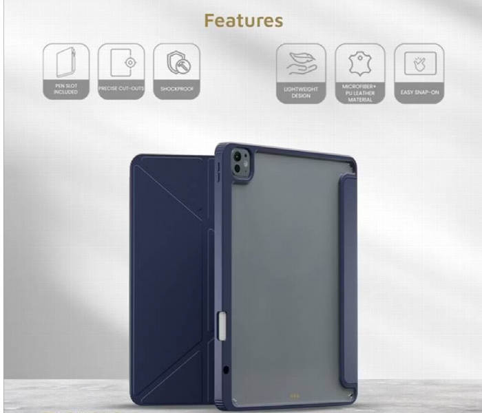 Levelo Conver Clear Back Hybrid Ipad Pro 11 Inch 2024 Case Blue - Zoom Image 4