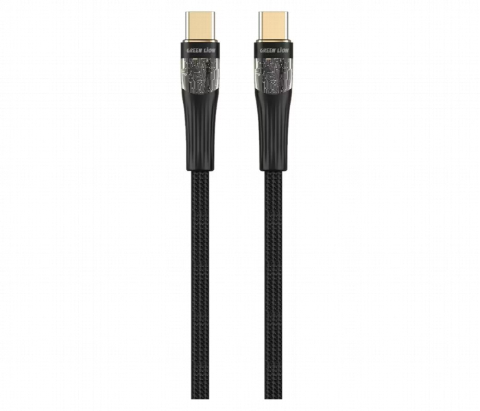 Green Lion Transparent Cable Usb C To Usb C  Black - Zoom Image 1