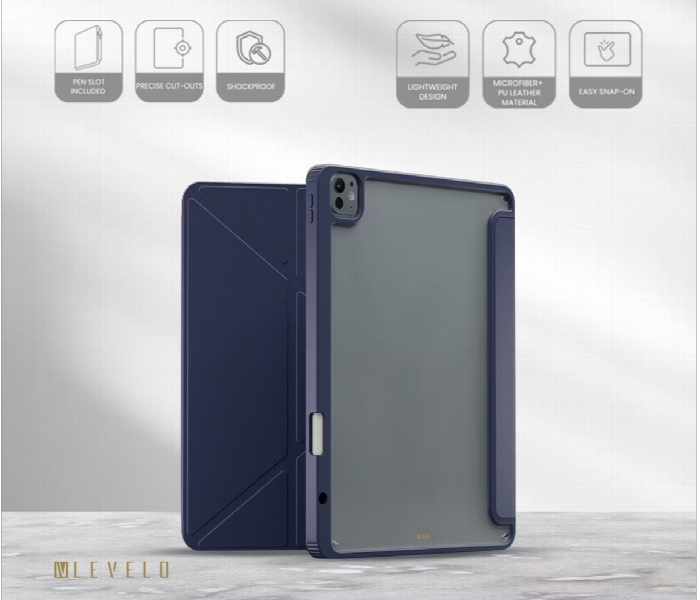 Levelo Conver Clear Back Hybrid Case For Ipad Pro 11 Blue - Zoom Image 4