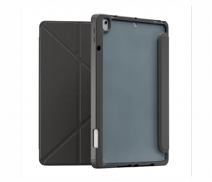 Levelo Conver Clear Back Hybrid Case For Ipad 10.2 2021 Black - Zoom Image 1