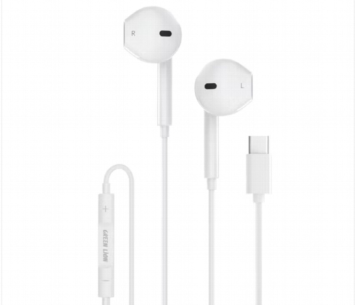 Green Lion Stereo Earphones With Type C Connector - Zoom Image 1