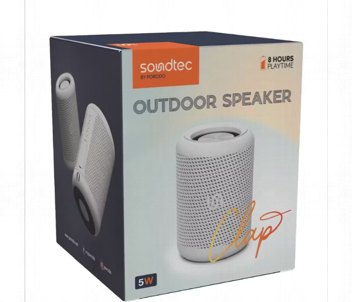 Porodo Soundtec Waterproof Ip65 Portable Bluetooth Speaker Grey - Zoom Image 3