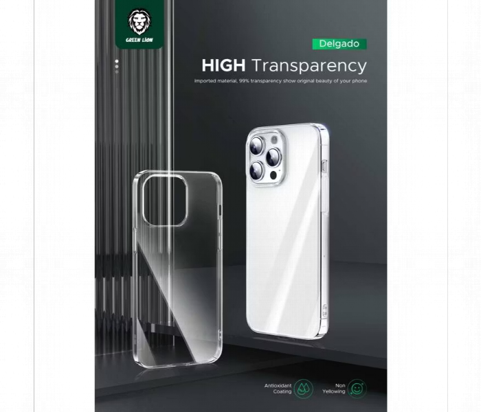 Green Lion Delgado Pc Case For Iphone 15 Pro   Clear - Zoom Image 3