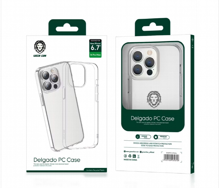 Green Lion Delgado Pc Case For Iphone 14 Pro Max 6.7 Inch  Clear - Zoom Image 2