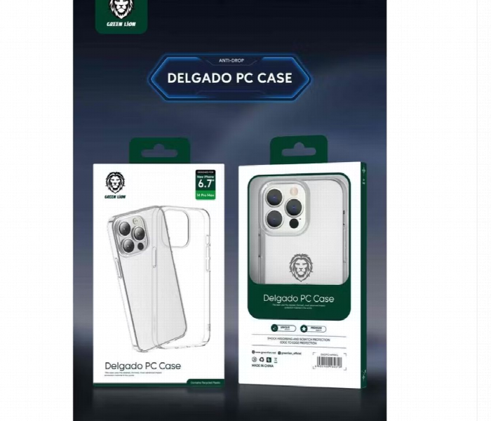 Green Lion Delgado Pc Case For Iphone 14 Pro 6.1Inch Clear - Zoom Image 2