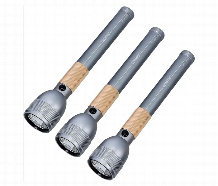 Geepas Gfl51079 Rechargeable Waterproof 3 Set  Led Flashlight With 4 Hrs Working Li Ion Battery - Zoom Image 6