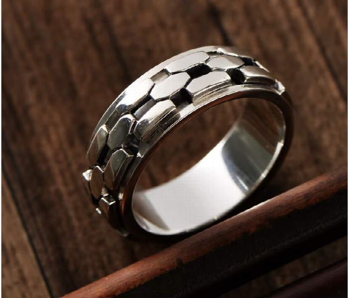 Sterling Silver Bound Mens Ring 70068 - Zoom Image