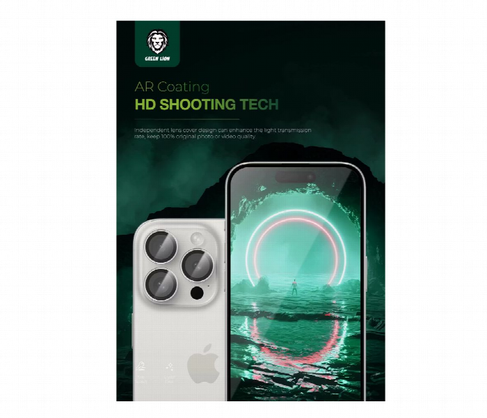 Green Lion Classic Camera Lens For Iphone 16 Pro Or Pro Max White Titanium - Zoom Image 3