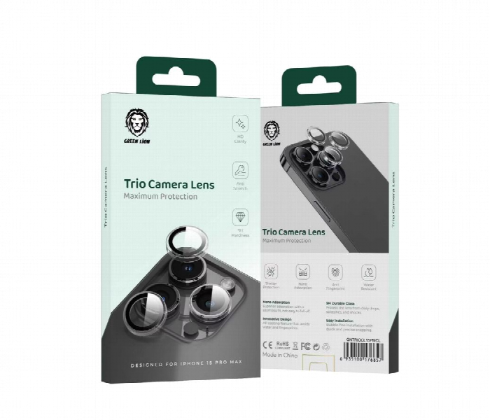 Green Lion Trio Camera Lens For Iphone 15 Pro Or Iphone 15 Pro Max Clear - Zoom Image 3