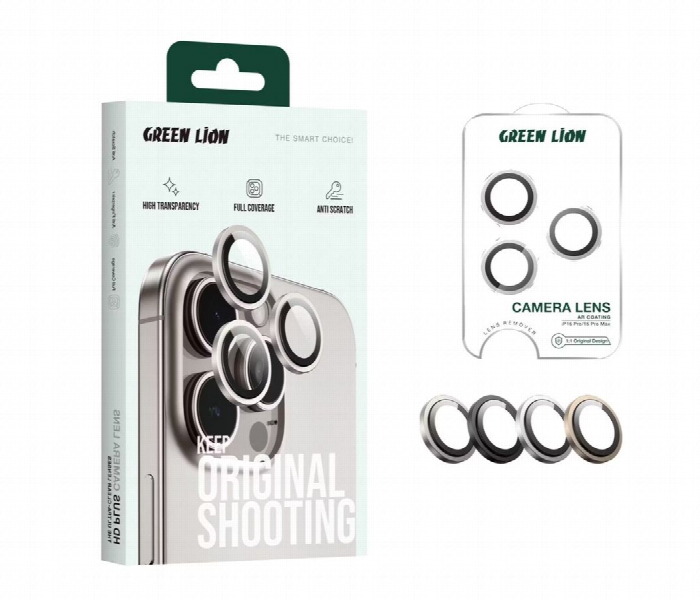 Green Lion Hd Plus Camera Lens For Iphone 16 Pro Or 16 Pro Max Natural Titanium - Zoom Image 3