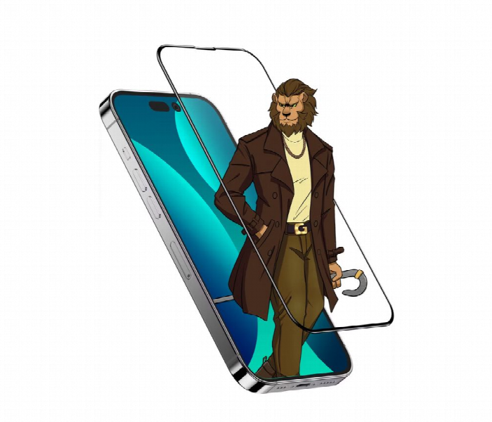 Green Lion 3D Curved Tempered Glass For Iphone 14 Pro Max Clear - Zoom Image 1
