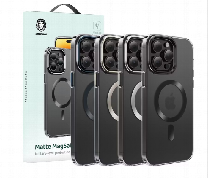 Green Lion Matte Magsafe Case For Iphone 15 Pro - Zoom Image 4
