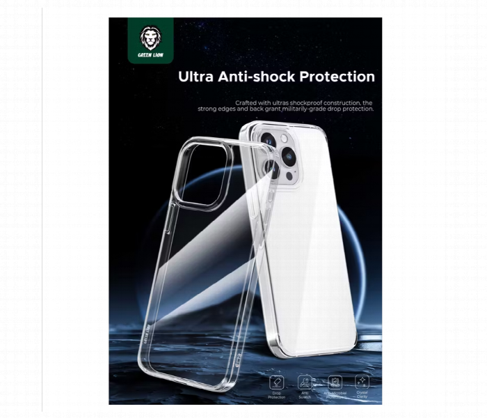 Green Lion Crystal Clear Case For Iphone 15 Pro Max - Zoom Image 2