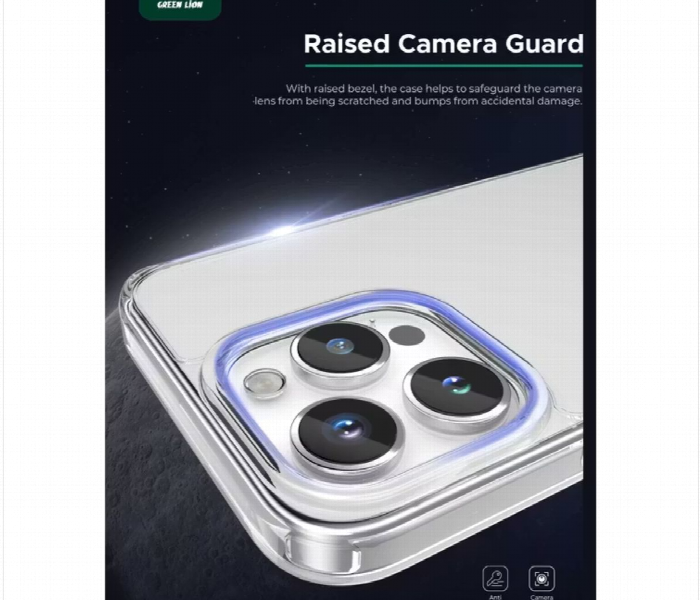 Green Lion Crystal Clear Case For Iphone 15 Pro - Zoom Image 3