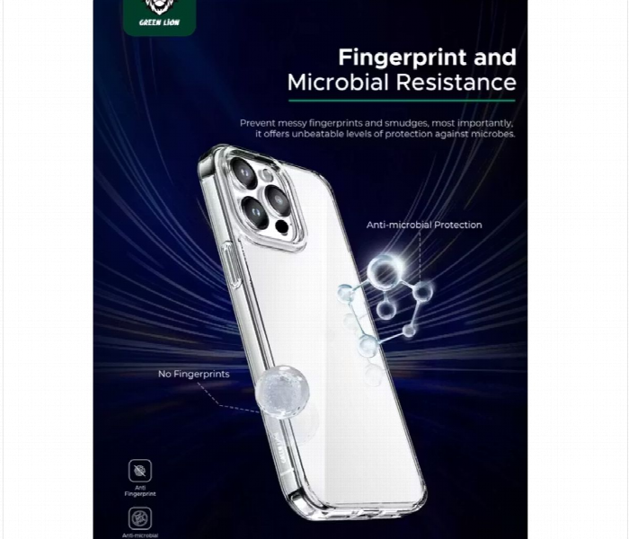 Green Lion Crystal Clear Case For Iphone 15 Pro - Zoom Image 2