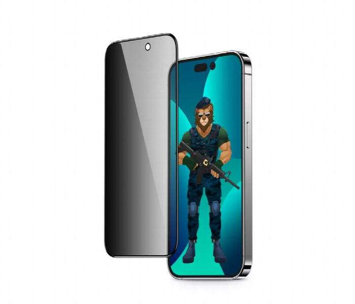 Green Lion 3D Pet Privacy Glass Screen Protector For Iphone 14 Pro Max  6.7Inch Black - Zoom Image 1