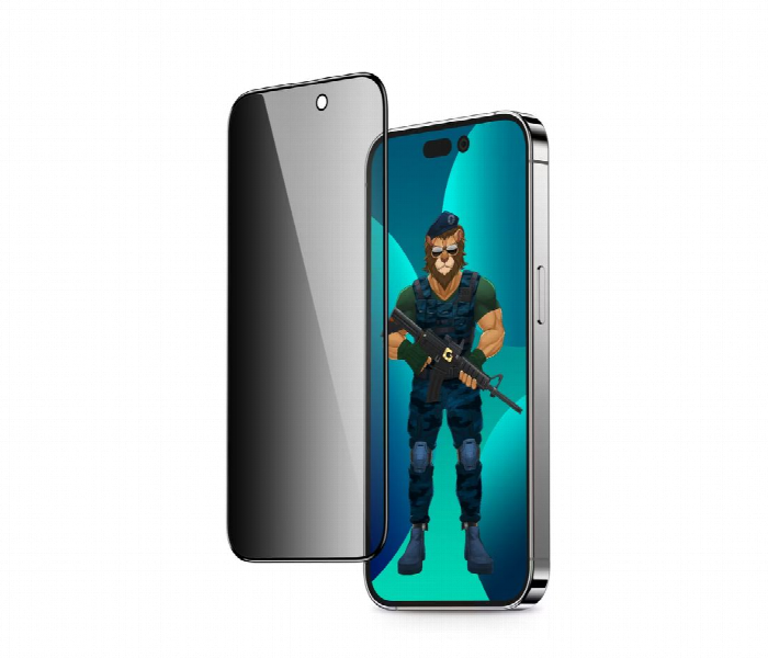 Green Lion 3D Pet Privacy Glass Screen Protector For Iphone 13 Pro Max Or 14 Plus 6.7Inch  Black - Zoom Image 1