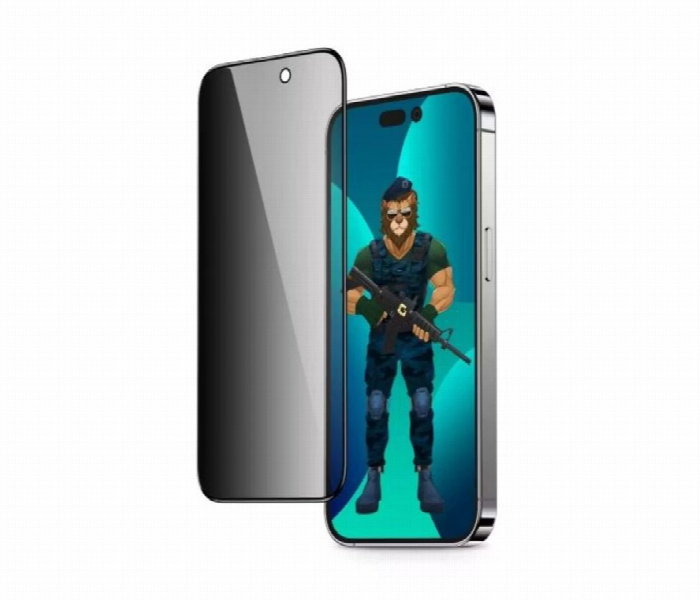 Green Lion 3D Privacy Glass Screen Protector For Iphone 12 Pro Max 6.7Inch Black - Zoom Image 3