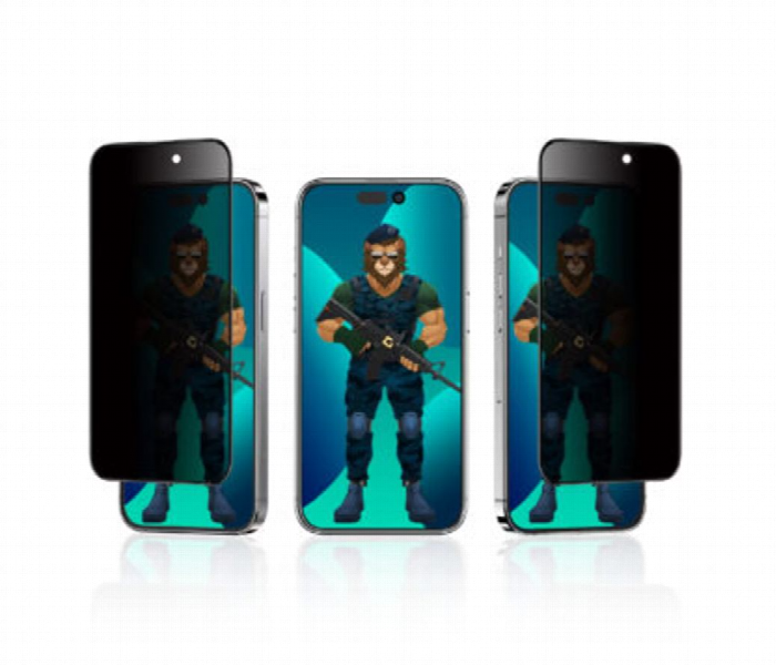Green Lion 3D Privacy Glass Screen Protector For Iphone 12 Pro Max 6.7Inch Black - Zoom Image 2