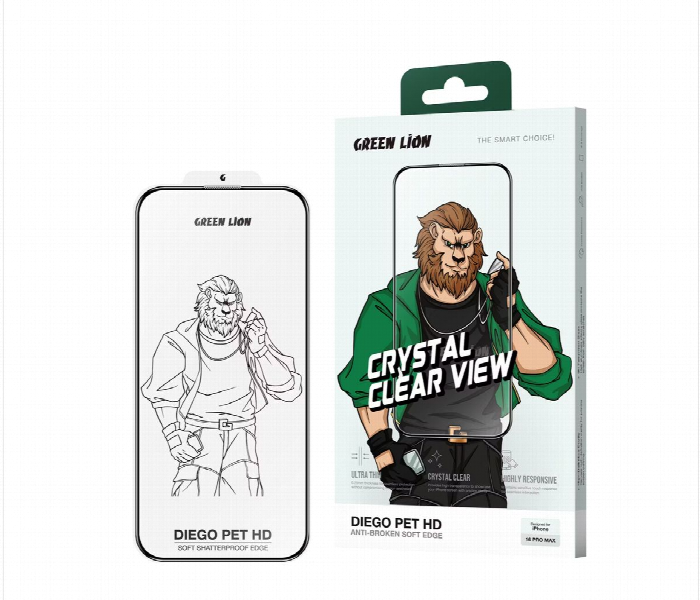 Green Lion Diego Pet Hd Screen Protector For Iphone 16 Pro Max  Clear - Zoom Image 3