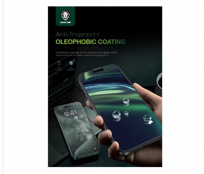Green Lion 3D Pv Pet Pro Full Curved Glass For Iphone 16 Pro Max Black - Zoom Image 4