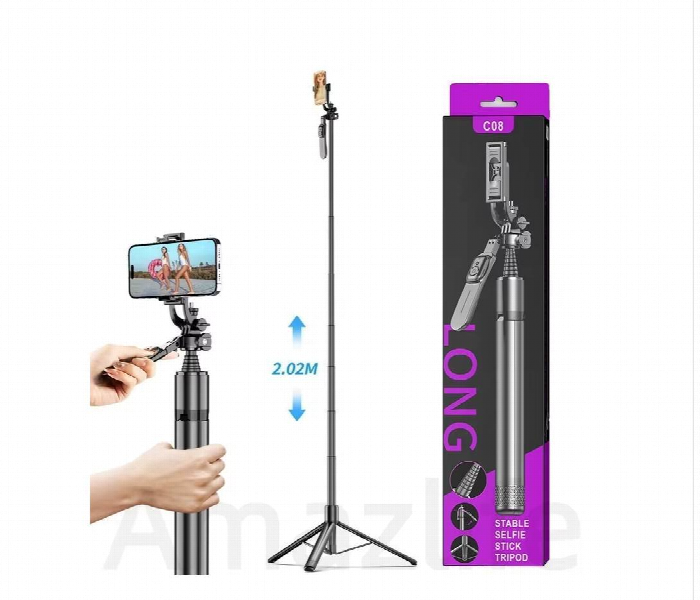 C08 Long Stable Selfie Stick Tripod - Zoom Image