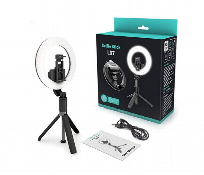 Selfie Stick L07 With Ring Light - Zoom Image