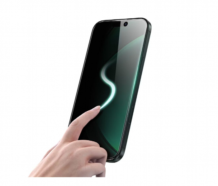 Green Lion 3D Pv Pet Pro Full Curved Glass For Iphone 16 Plus  Black - Zoom Image 2
