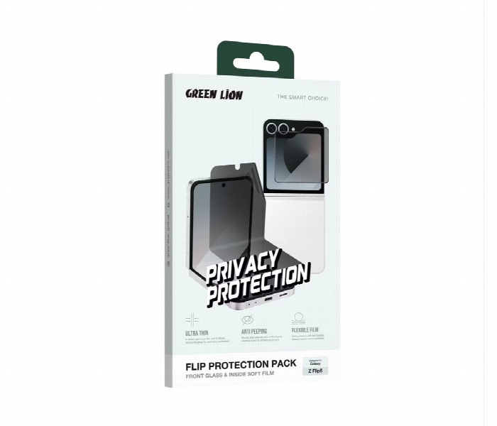 Green Lion Flip Protection Pack Privacy For Z Flip 6 - Zoom Image 3