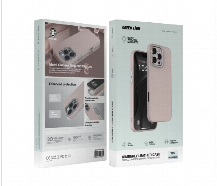 Green Lion Kimberly Leather Case Iphone 16 Pro Max Pink - Zoom Image 2