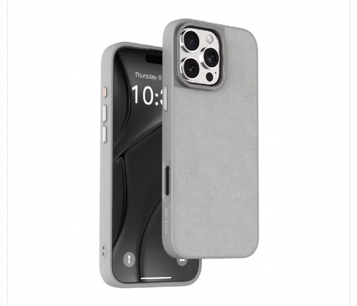 Green Lion Magsafe Leather Case Iphone 16 Pro Max Gray - Zoom Image 1