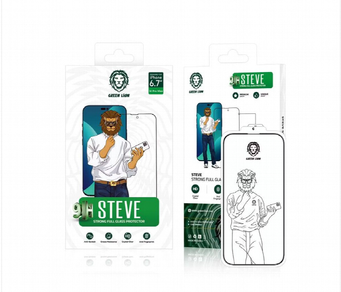 Green Lion 9H Steve Glass Strong Full Screen Protector For Iphone 14 Pro Max  6.7Inch  Clear - Zoom Image 4
