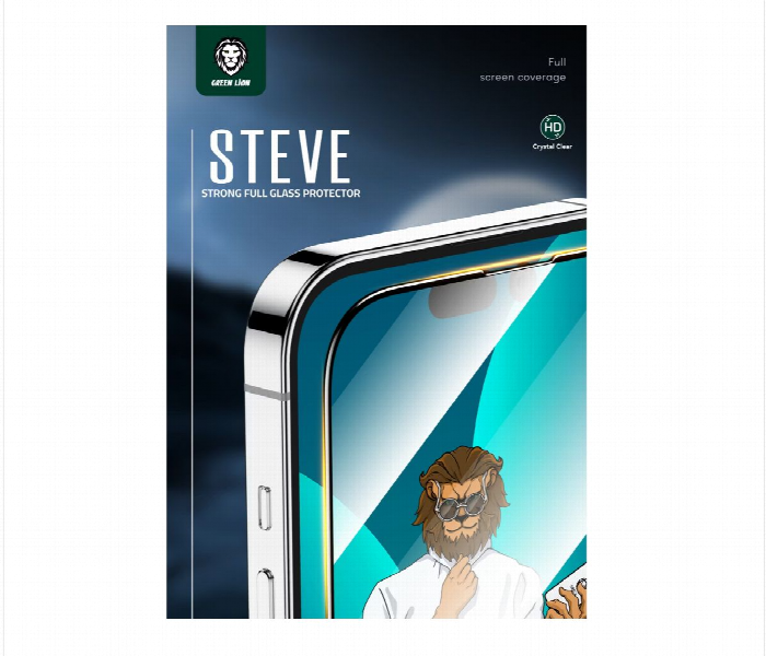 Green Lion 9H Steve Glass Strong Full Screen Protector For Iphone 14 Pro 6.1Inch Clear - Zoom Image 2