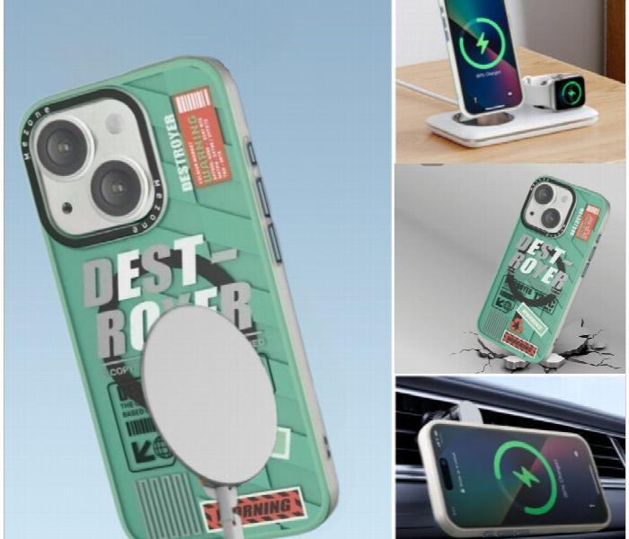 Mezone Destroyer Magnetic Phone Case For Iphone 14 Green - Zoom Image 3