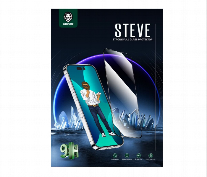 Green Lion 9H Steve Glass Strong Full Screen Protector For Iphone 13 Or13 Pro Or 14  6.1Inch Clear - Zoom Image 2