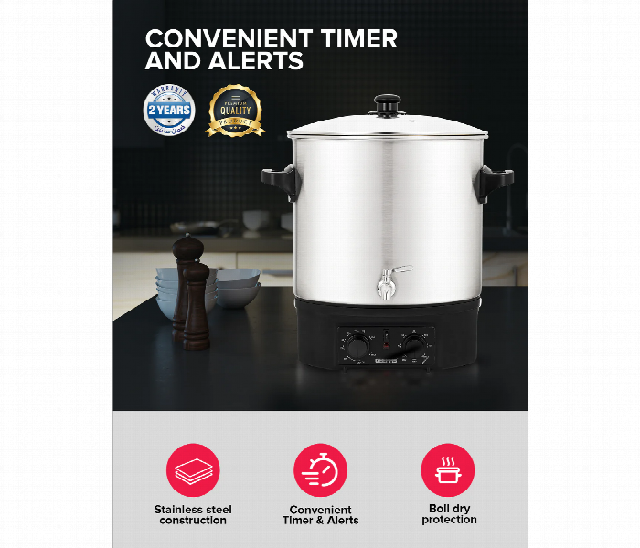 Geepas Gk38077 27L Stainless Steel Water Boiler With Faucet - Zoom Image 5