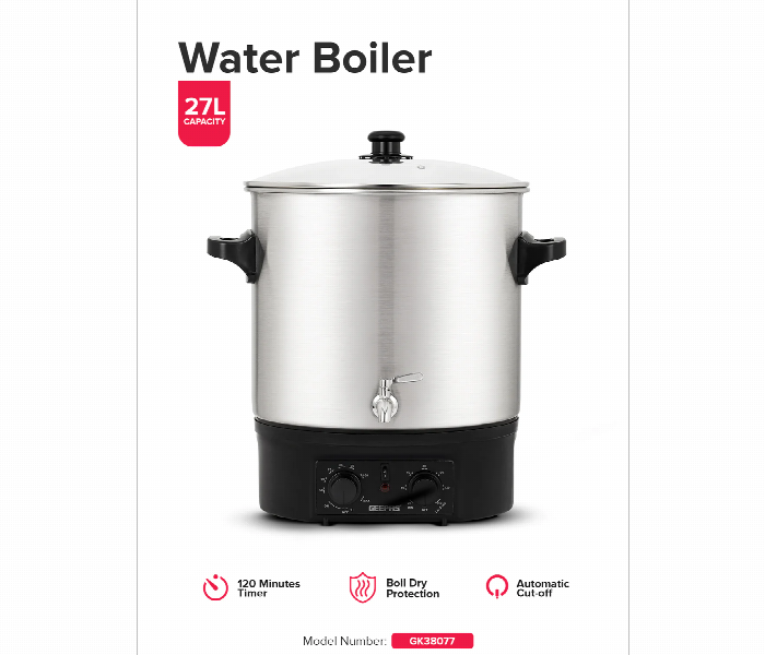 Geepas Gk38077 27L Stainless Steel Water Boiler With Faucet - Zoom Image 7