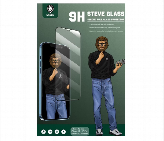 Green Lion 9H Steve Glass Strong Full Screen Protector For Iphone 12 Pro Max 6.7Inch Clear - Zoom Image 3