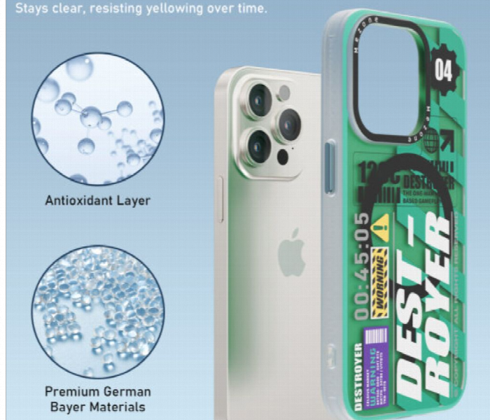 Mezone Destroyer Magnetic Phone Case For Iphone 14 Pro Green - Zoom Image 3