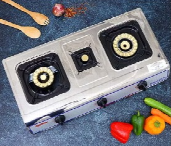 Geepas Gk74Bs Stainless Steel Gas Stove With 3 Burners - Zoom Image 5
