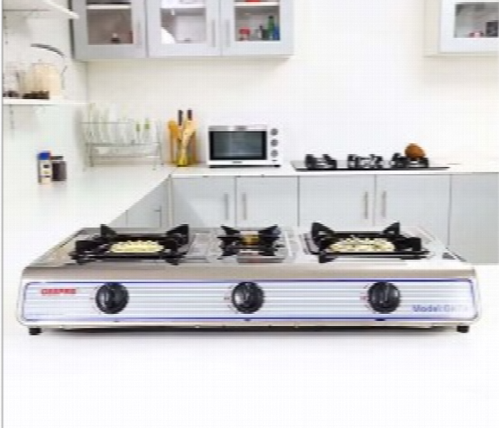 Geepas Gk74Bs Stainless Steel Gas Stove With 3 Burners - Zoom Image 6